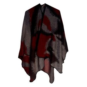 Elegant Abstract Pattern Poncho Wrap